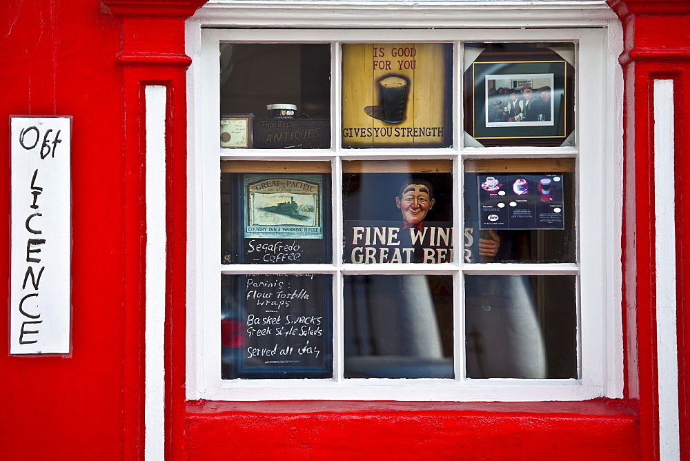 The Red House Inn public bar and Off LIcence in Chapel Street, Lismore, County Waterford, Ireland