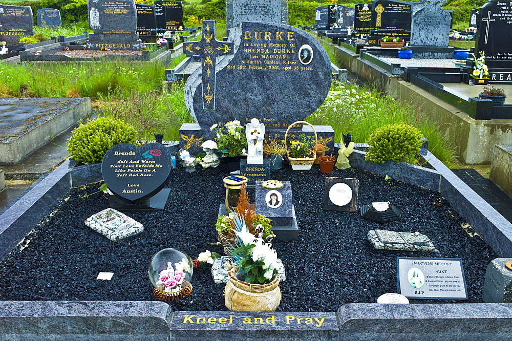 Graves at Lisdeen christian graveyard near Kilkee, County Clare, West of Ireland