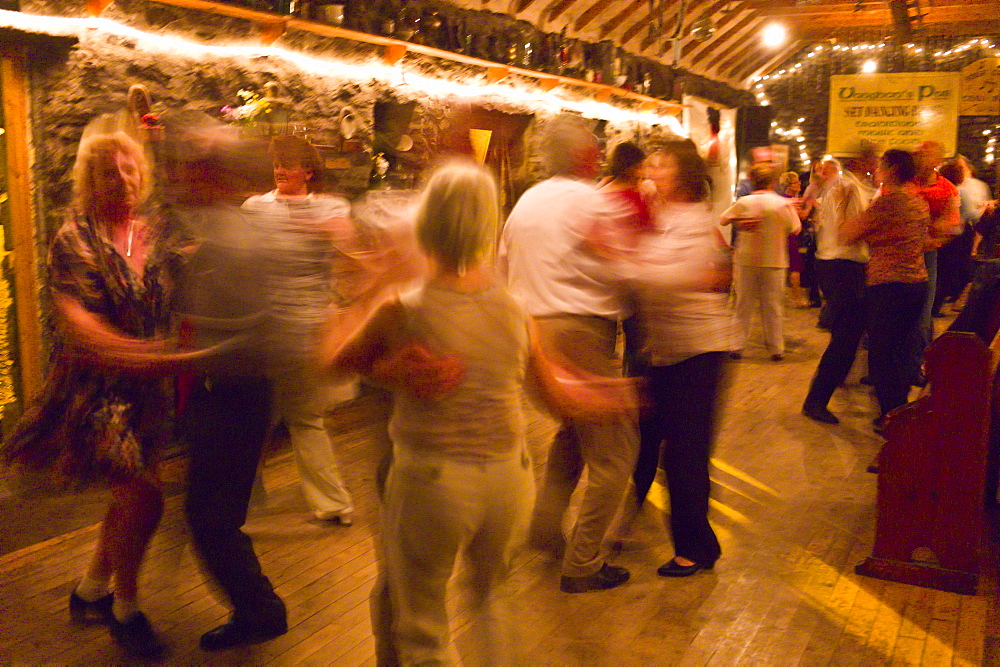 Traditional Irish set dancing at a Ceilidh at Vaughan's Bar in Kilfenora, County Clare, West of Ireland