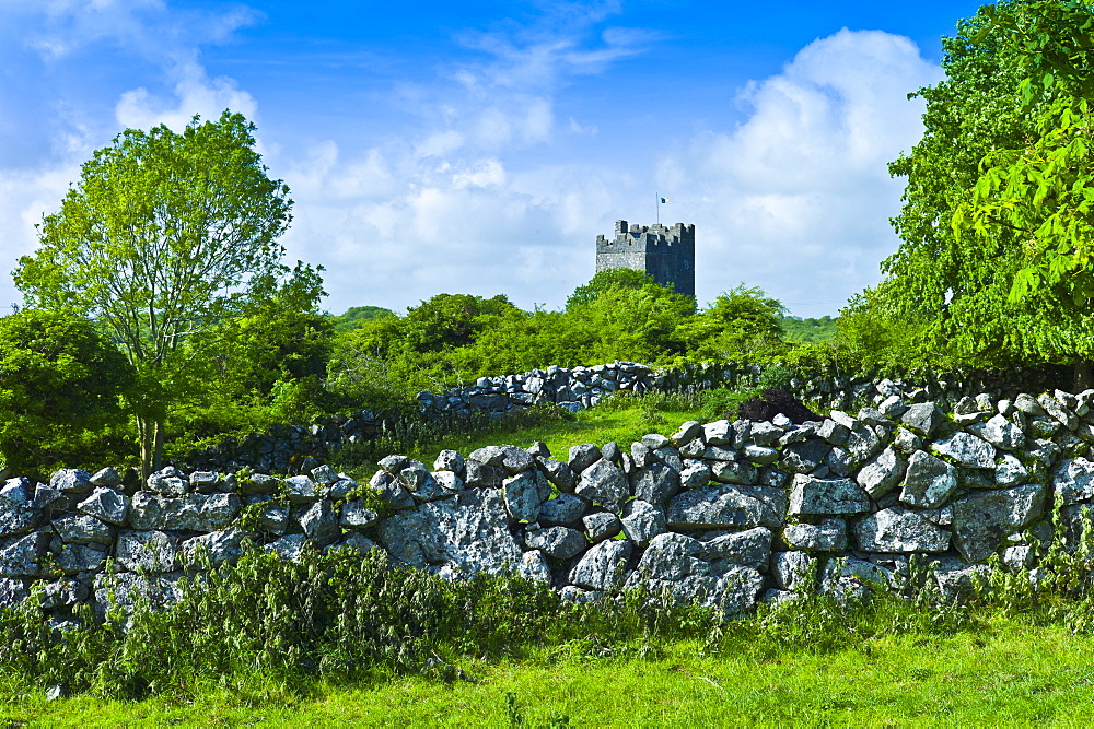 Castle of Dysert O'Dea, 15th Century tower house, near Corofin in County Clare, West of Ireland