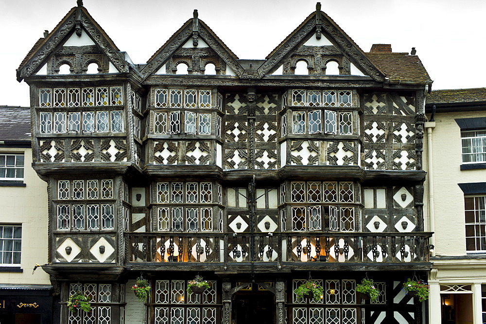 Tudor style timber-framed house in Corve Street, Ludlow, Shropshire, UK