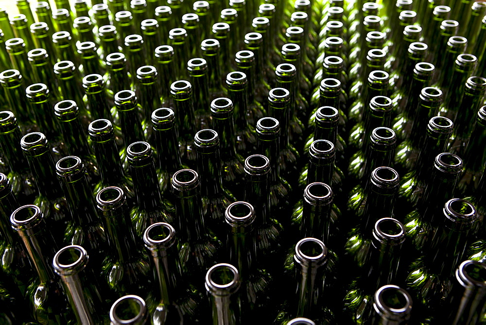 Wine bottling at the vineyard at Chateau Fontcaille Bellevue in the Bordeaux region of France