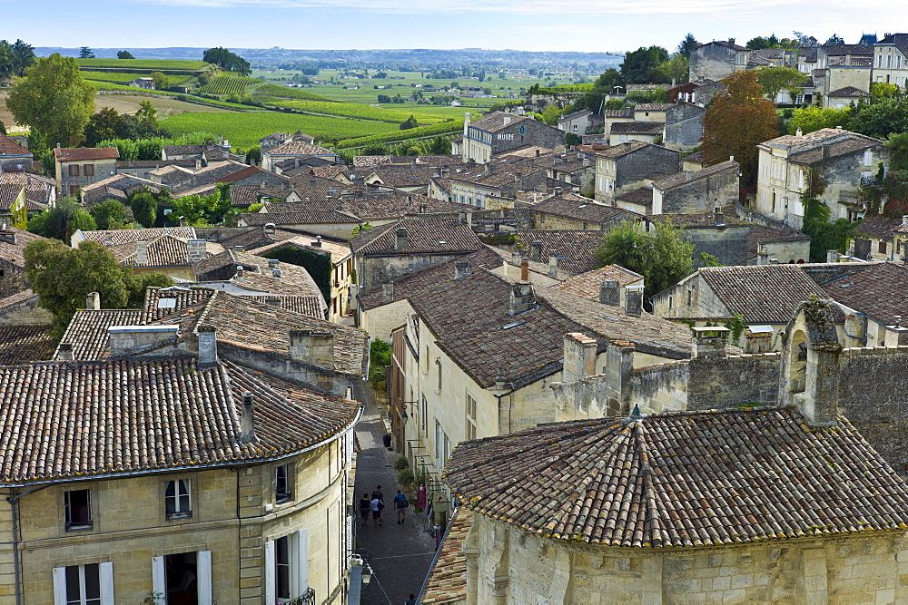 Rooftops of St Emilion in the Bordeaux region of France