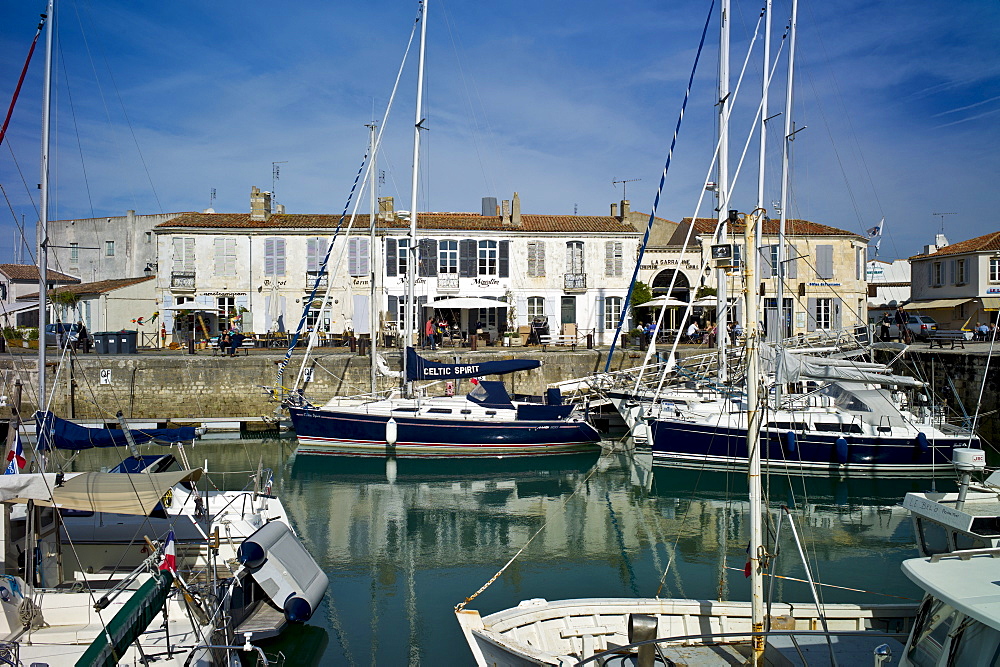 Harbour scene Quai Job Foran, St Martin de Re on Ile de Re in France