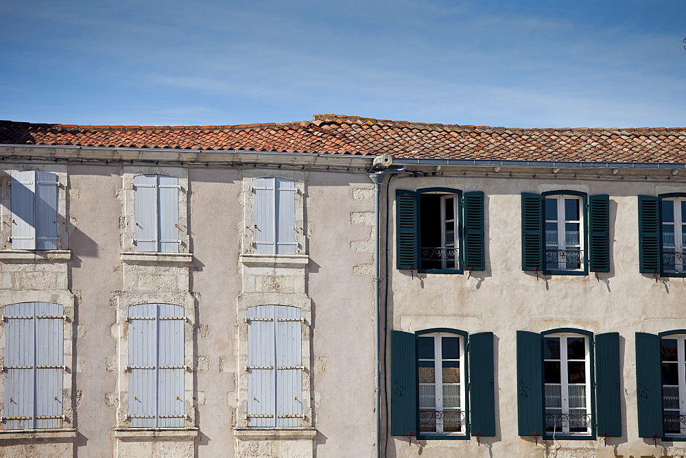 Traditional French architecture in La Flotte, Ile de Re, France