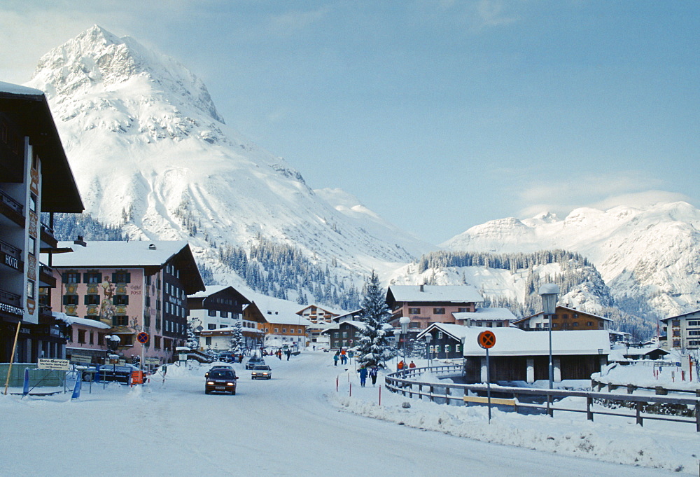 Ski resort town of Lech in the Austrian Alps, Austria