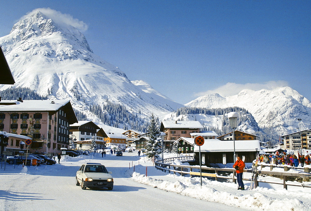 Ski resort town of Lech in the Austrian Alps, Austria