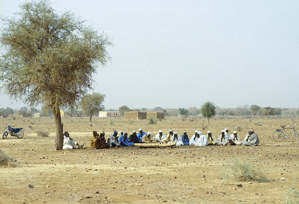 Funeral in the Sahara Desert in Burkina Faso, formerly Upper Volta