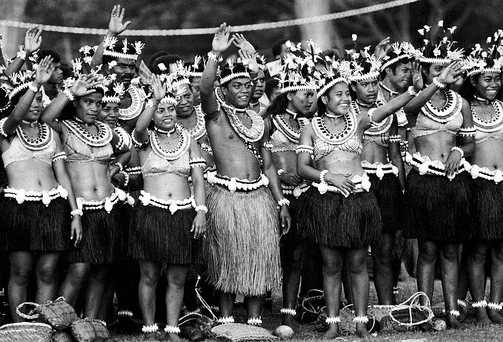 South Pacific islanders at tribal gathering