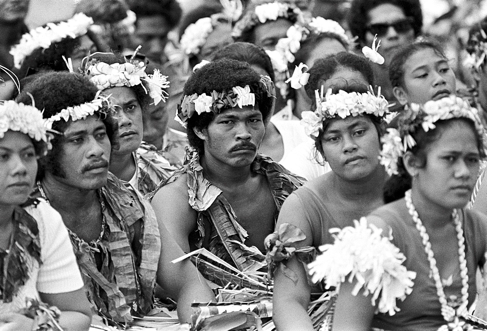 Local people at cultural event in Tuvalu, South Pacific