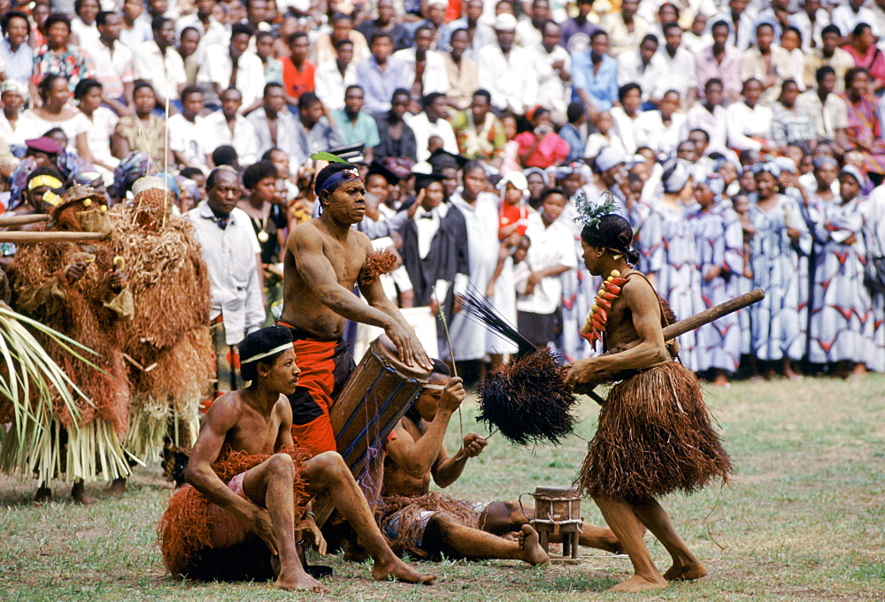 Tribal display at cultural festival in Bamenda, Cameroon, West Africa