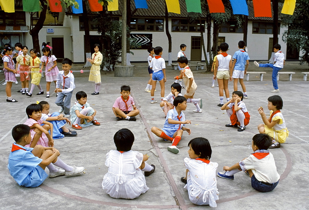 Chinese children at the Children's Palace in Canton China