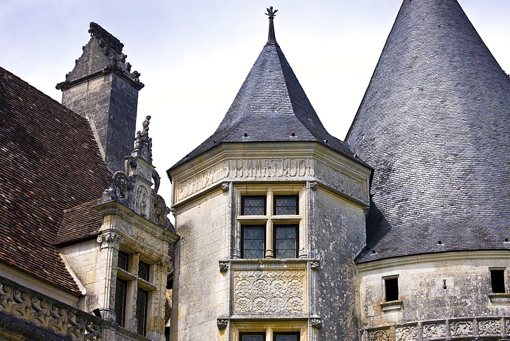 Period French architecture in the town of Sarlat-la-Caneda, the Dordogne, France