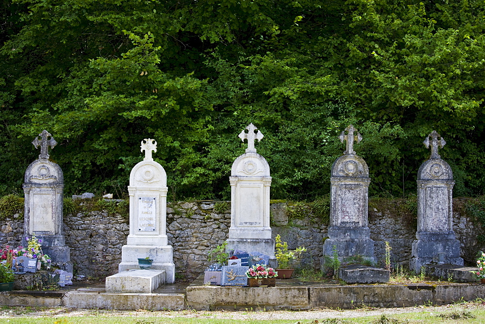 Graveyard at St Amand de Coly, Dordogne, France