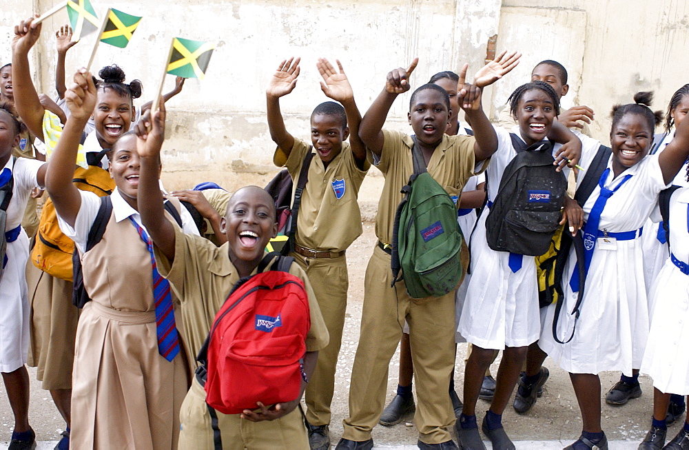 Schoolchildren in Trenchtown, Jamaica