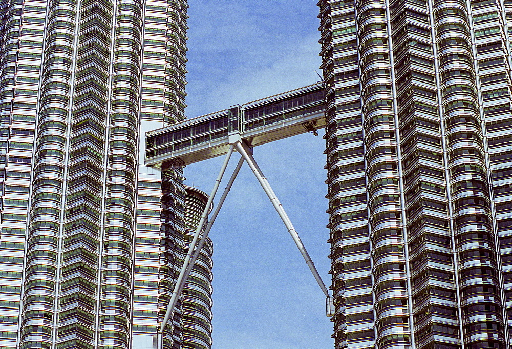 Detail of The Petronas Towers in Kuala Lumpur, Malaysia