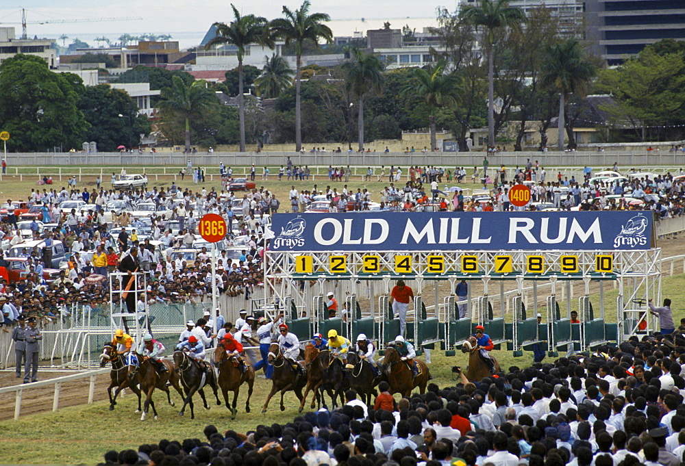 Horseracing at Port Louis Turf Club in Mauritius