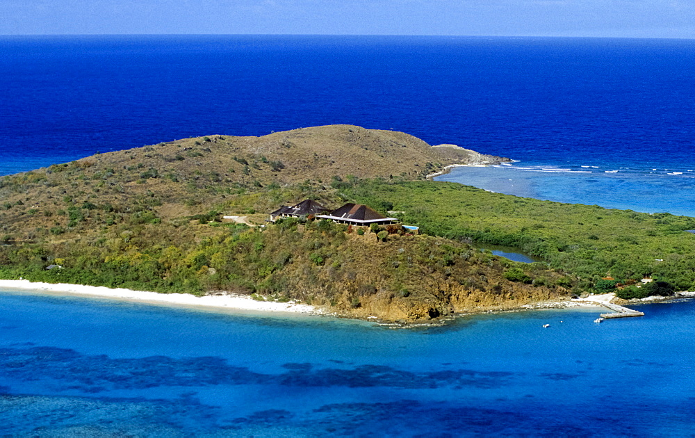 Sir Richard Branson's home on the island of Necker, in the British Virgin Isles in the 1990s