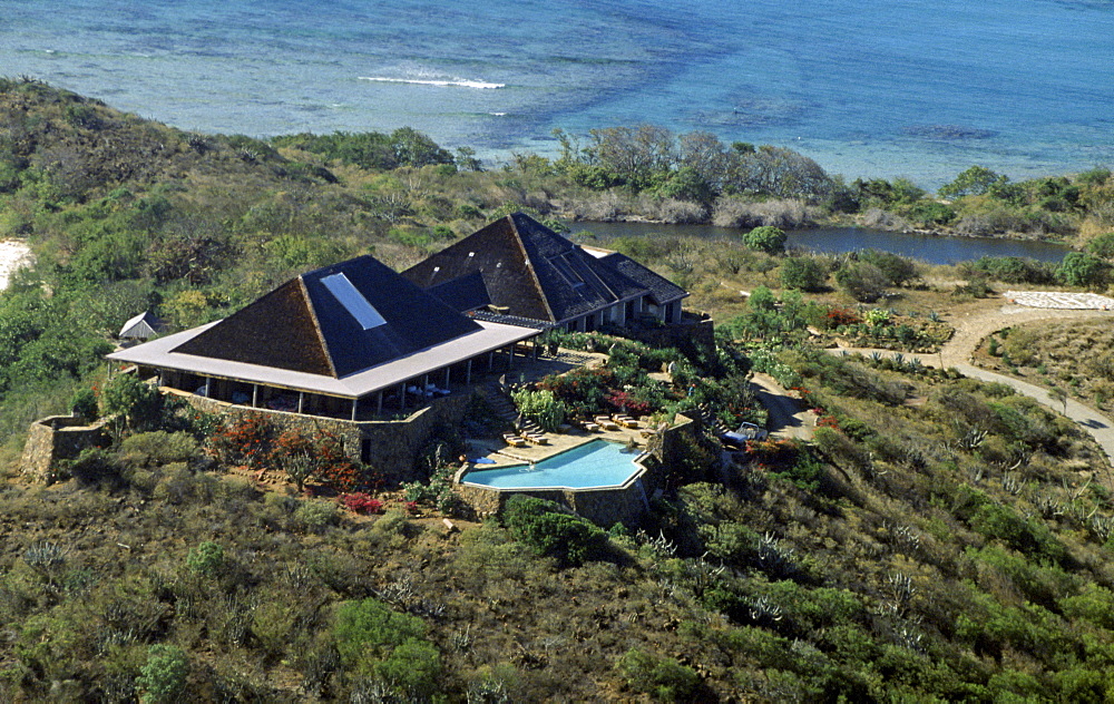 Sir Richard Branson's island home, Necker Island, in the British Virgin Islands in the Caribbean