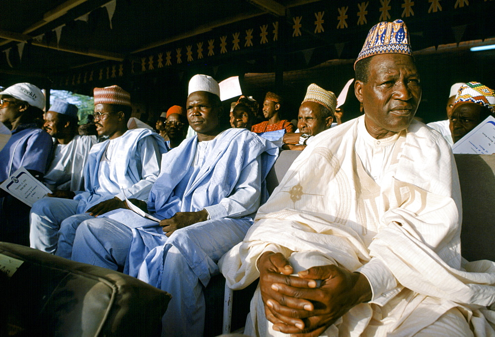 Nigerians at tribal gathering durbar cultural event at Maiduguri in Nigeria, West Africa