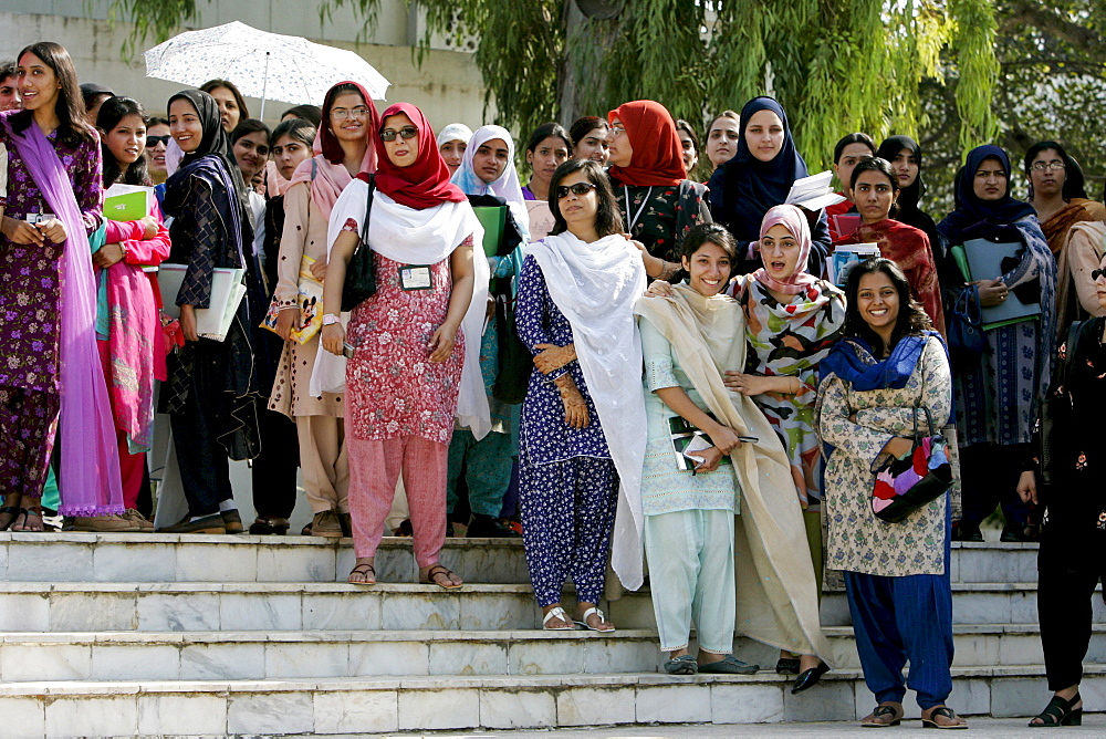 Students at the all-female Fatima Jinnah University in Rawalpindi, Pakistan