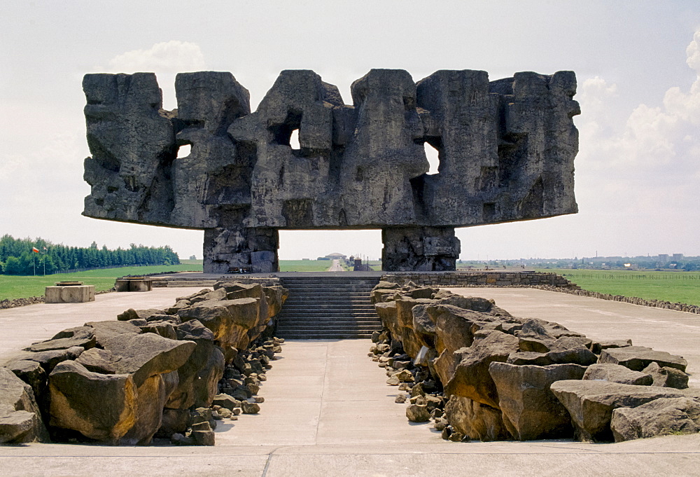 Memorial to the holocaust victims at Majdanek Concentration Camp, Poland