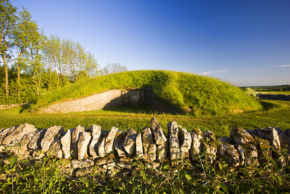 Belas Knap Long Barrow ancient monument near Winchcombe, Gloucestershire, UK