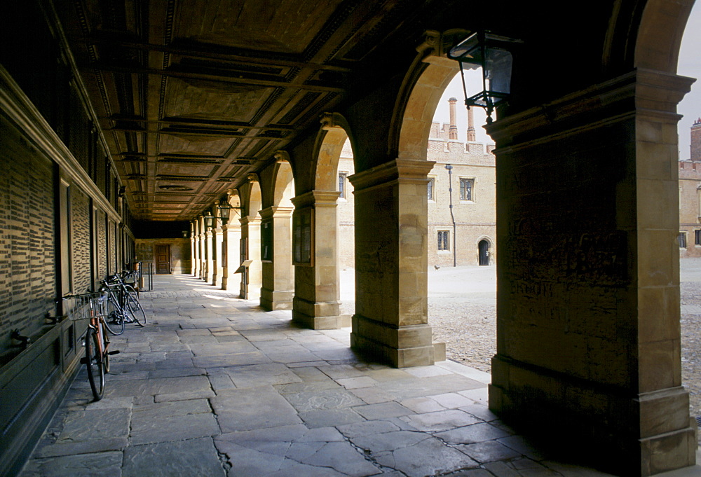 The Cloisters at Eton College public school in Berkshire, England, UK