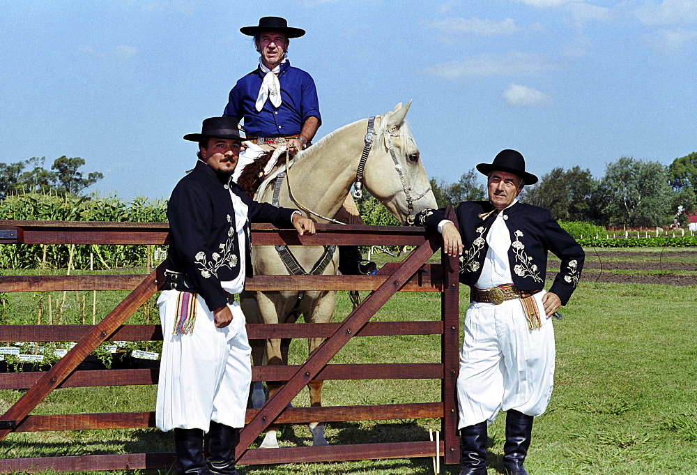 Gaucho in traditional costume At Las Brujas Ranch, Uruguay