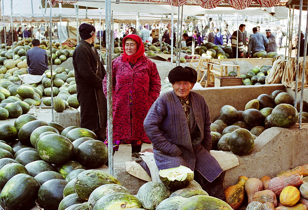 Food market in Samarkand, Uzbekistan