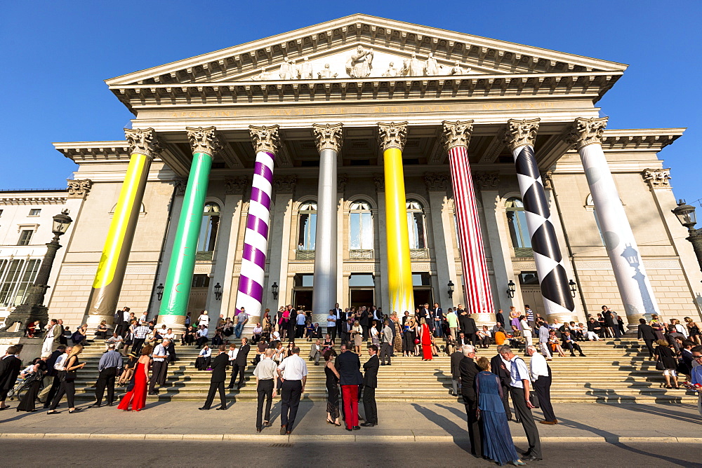 Bavarian State Opera house (Bayerische Staatsoper), in Max-Joseph-Platz in Munich, Bavaria, Germany, Europe