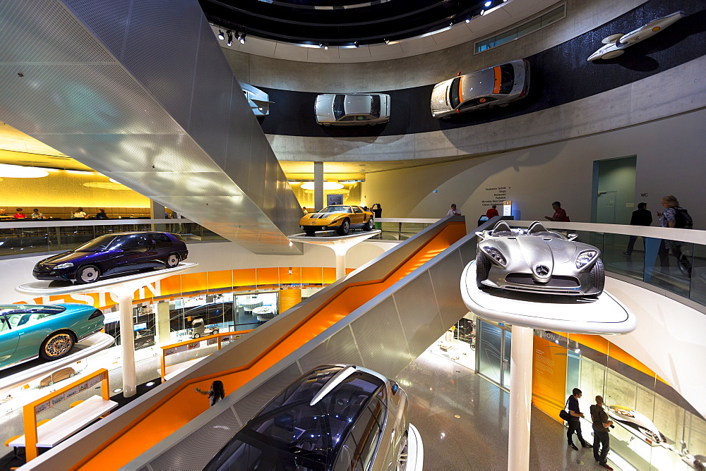 Mercedes-Benz concept cars in their museum gallery, Stuttgart, Bavaria, Germany, Europe