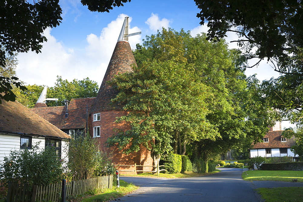 Quaint attractive village of Smarden with traditional Kentish  oast house in High Weald in Kent, England, United Kingdom, Europe