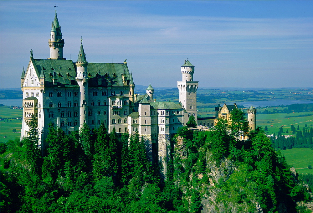 Schloss Neuschwanstein castle built in 1869 by King Ludwig II in Bavaria, Germany