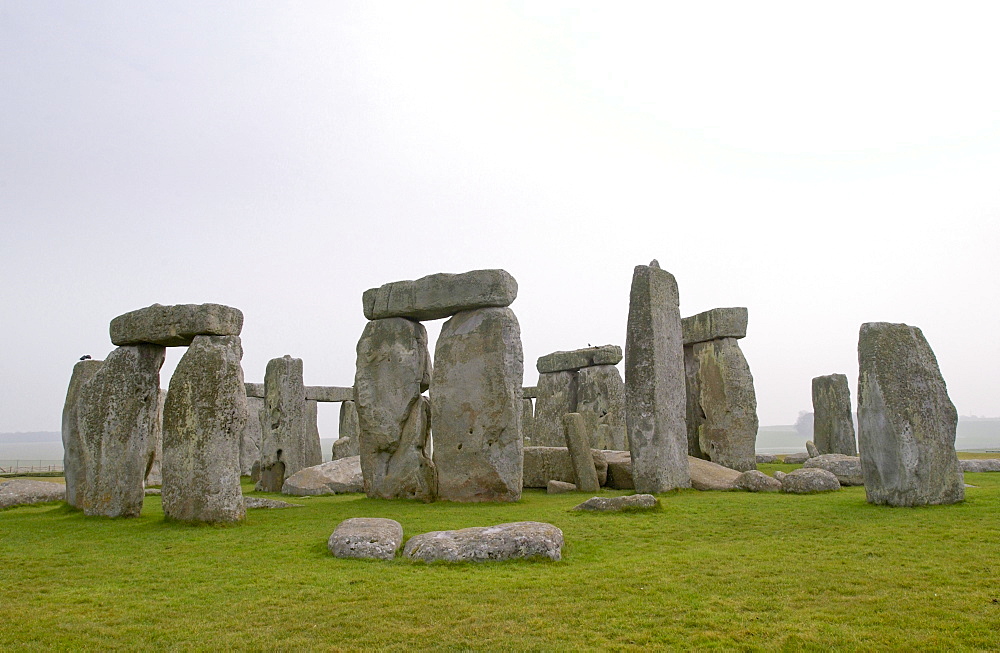 The famous stone circle at Stonehenge, England