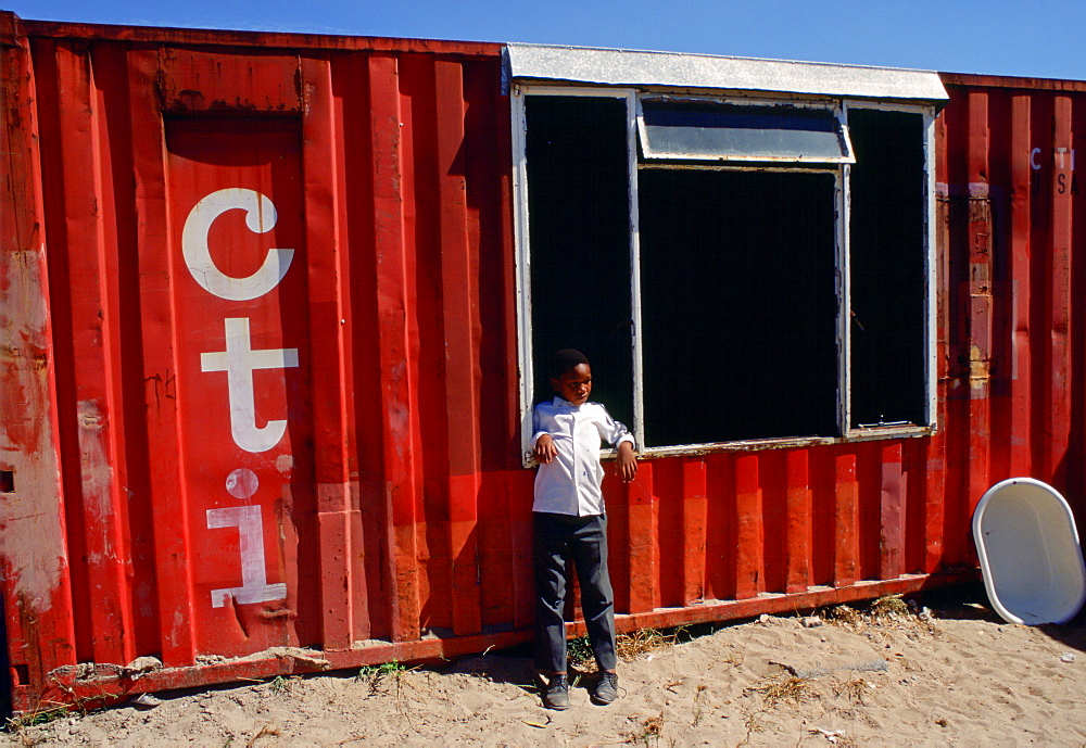 A boy in the township of Soweto, South Africa