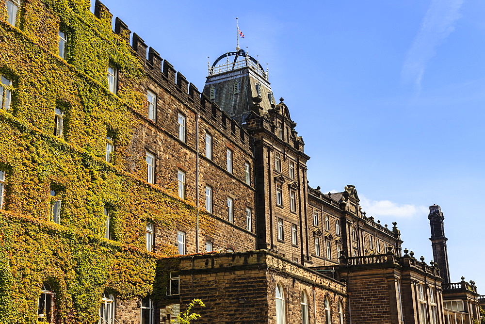 Smedley's Hydro, Victorian Grade II listed spa, now offices of Derbyshire County Council, Matlock, Derbyshire Dales, Derbyshire, England, United Kingdom, Europe