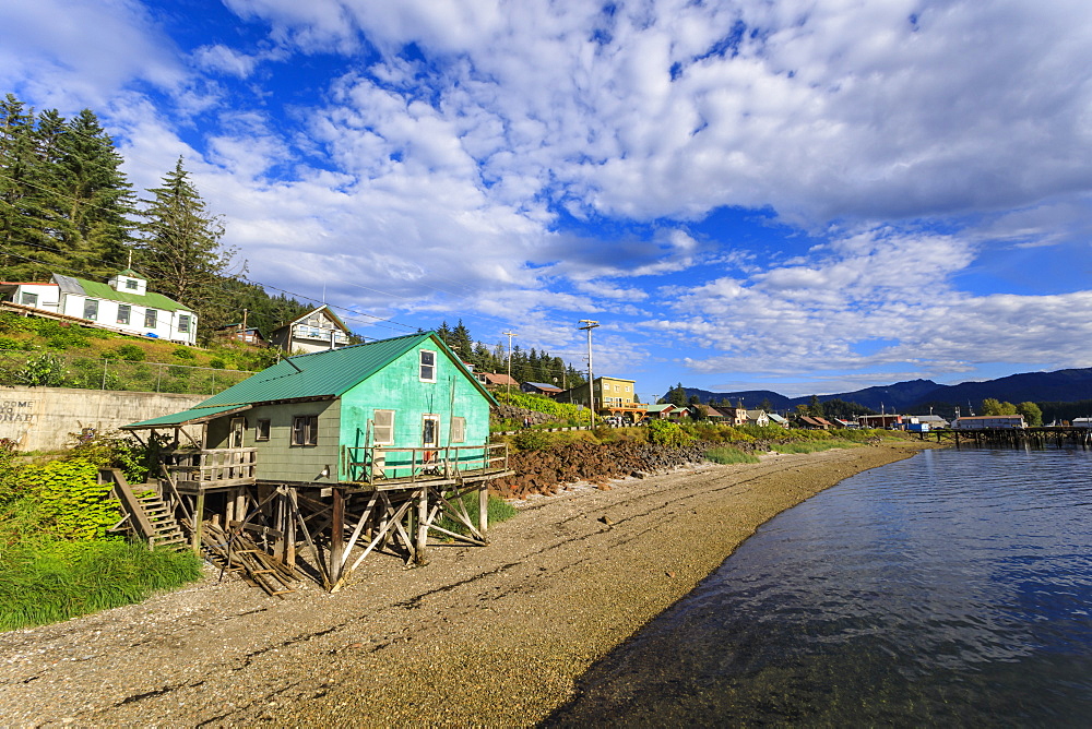 Hoonah, shoreline, Tlingit Community, Icy Strait Point, summer, Chichagof Island, Inside Passage, Southeast Alaska, United States of America, North America