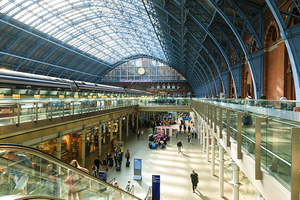 St. Pancras, historic Victorian Gothic railway station, London, England, United Kingdom, Europe