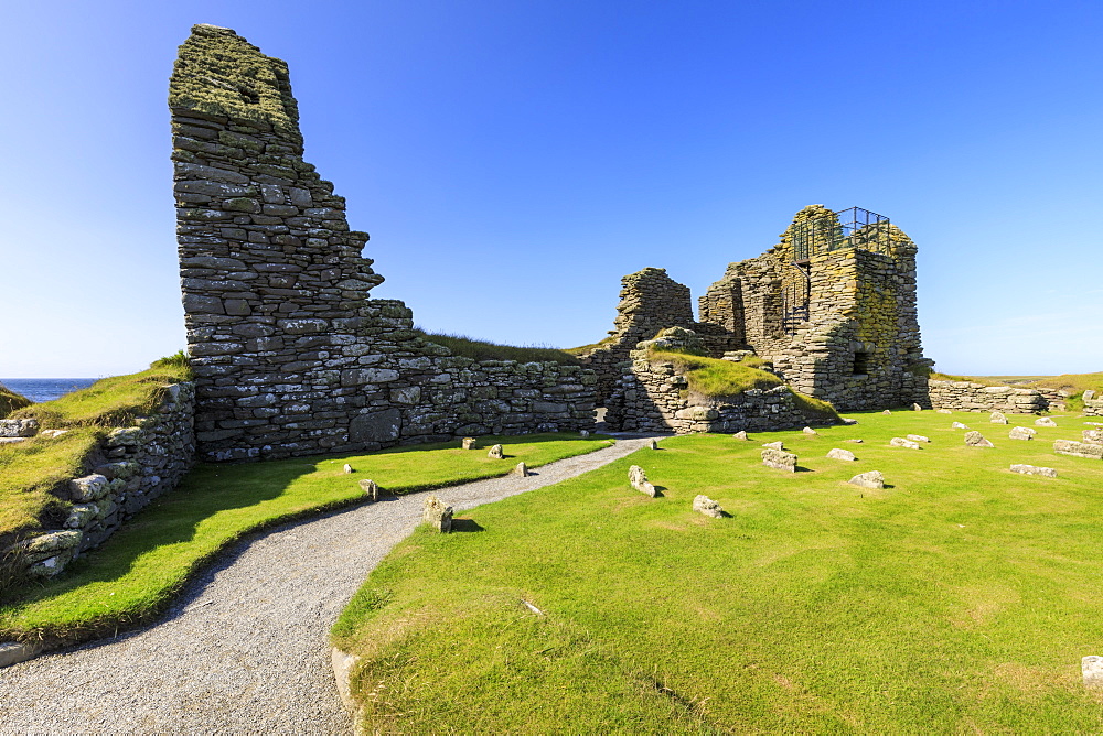 Jarlshof Prehistoric and Norse Settlement, 4000 years old, Sumburgh Head, Mainland, Shetland Islands, Scotland, United Kingdom, Europe