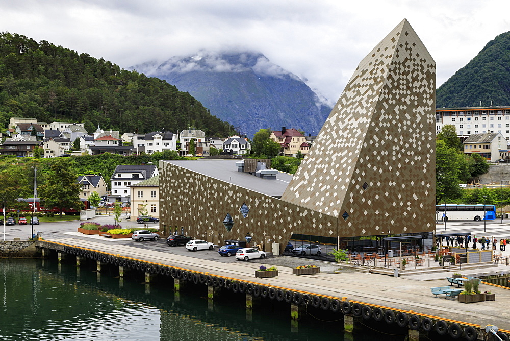 Norsk Tindesenter, National Mountaineering Centre, Andalsnes, Summer, Romsdalsfjord (Romsdal Fjord), More og Romsdal, Norway, Scandinavia, Europe