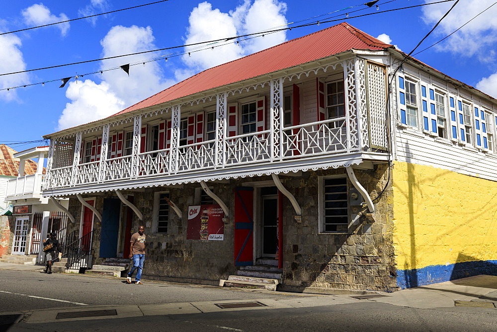 Historic architecture, municipal buildings, Charlestown, Nevis, St. Kitts and Nevis, West Indies, Caribbean, Central America