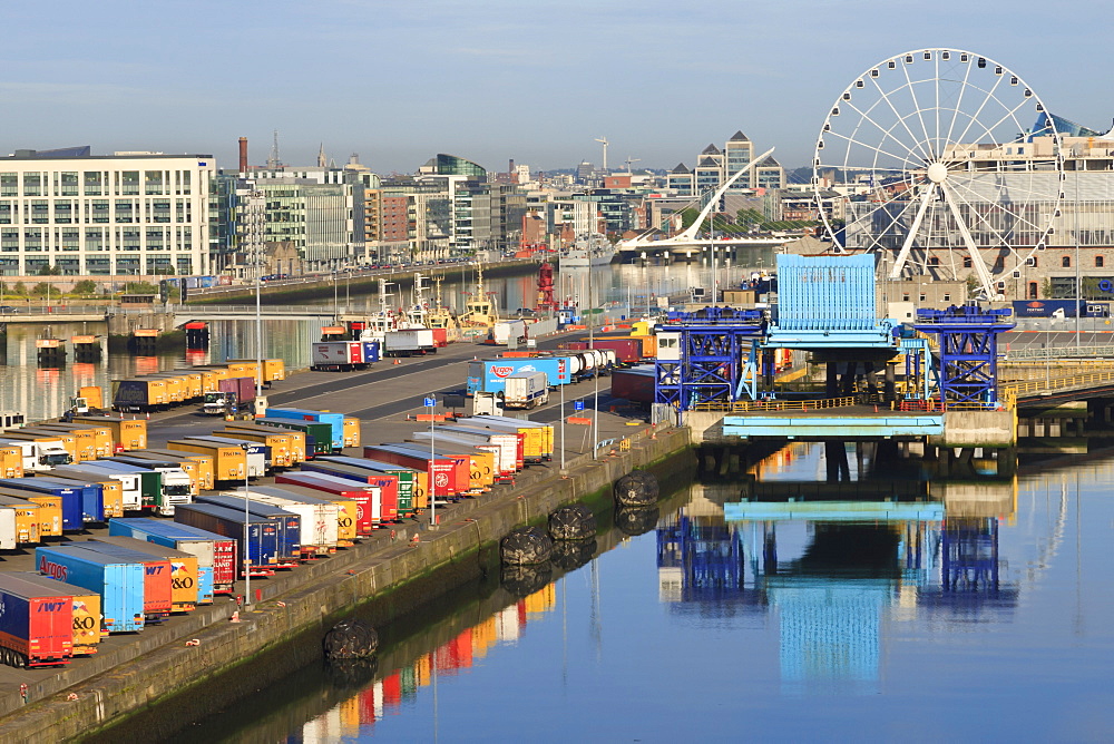 Port of Dublin reflections, Dublin, Republic of Ireland, Europe