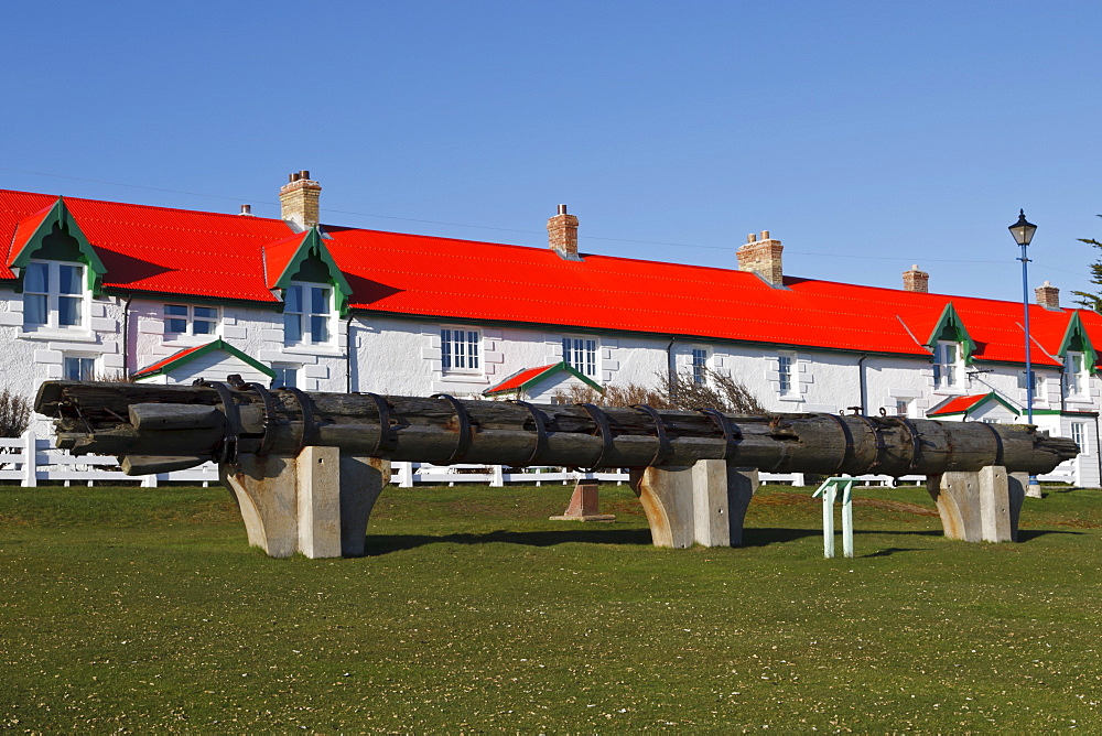 SS Great Britain mizzen mast, Victory Green, Stanley, East Falkland, Falkland Islands, South America 