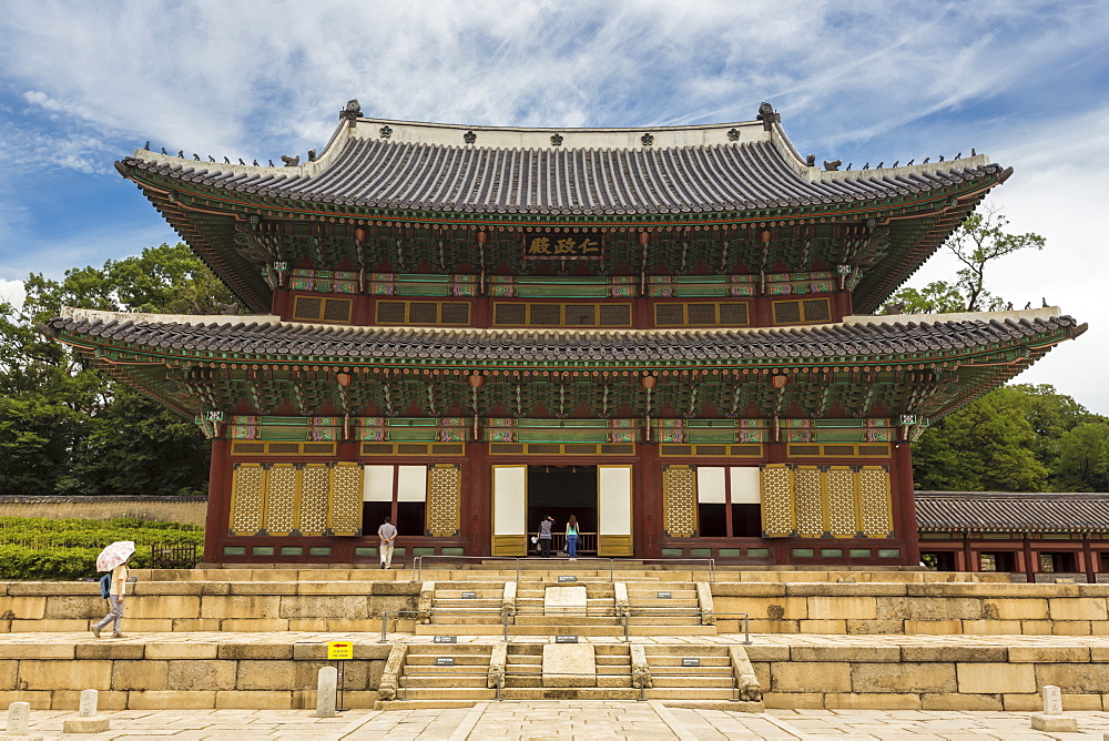 Injeongjeon main palace building, Changdeokgung Palace, UNESCO World Heritage Site, Seoul, South Korea, Asia