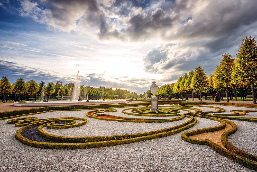 Floral ornaments, Schwetzingen, Baden-Wurttemberg, Germany, Europe