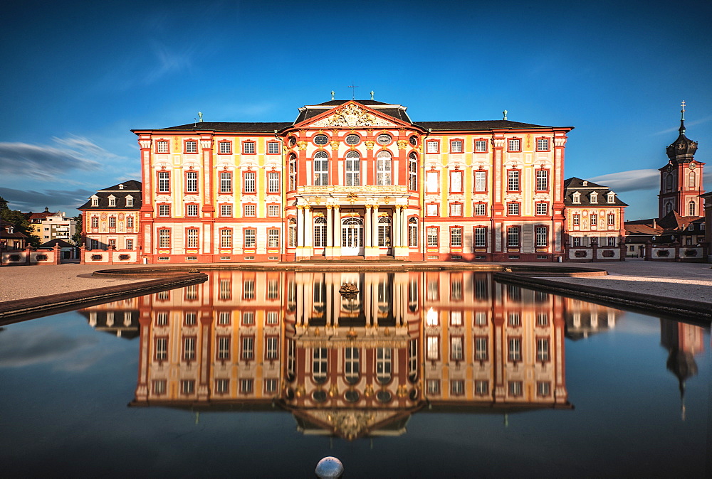 Reflections at Castle Bruchsal, Baden-Wurttemberg, Germany, Europe 