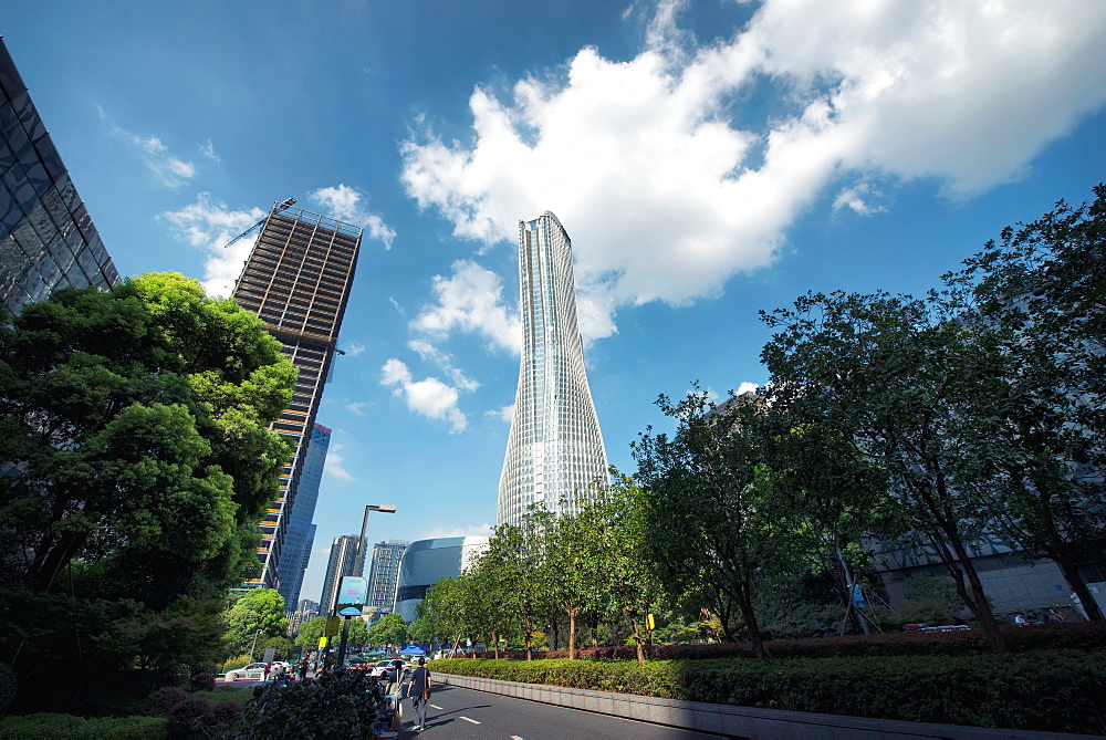 Raffles City is one of Hangzhou's newest and tallest skyscrapers, Hangzhou, China, Asia