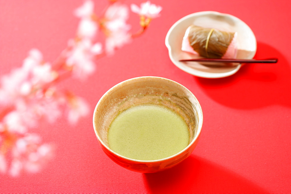 Japanese Green Tea With Cherry Blossom