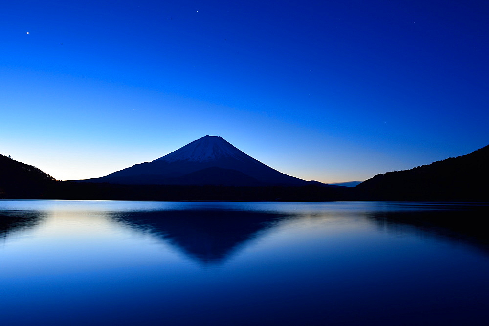 View Of Mount Fuji Before Dawn, Japan